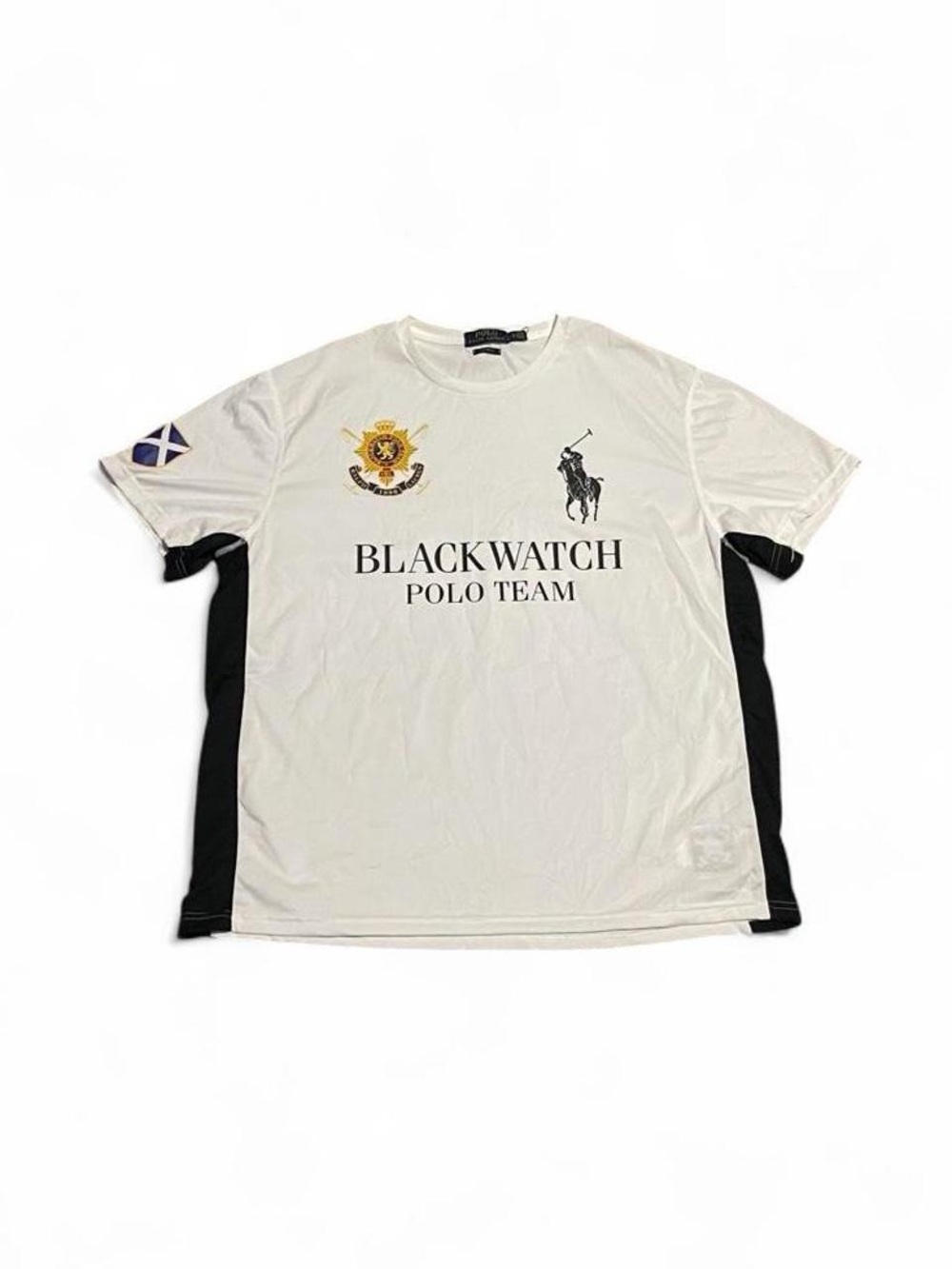 Polo Ralph Lauren Blackwatch Team Shirt Mens XL White Custom Fit Big Pony Crest